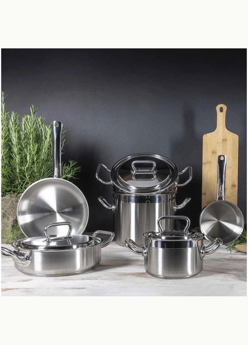 Сковорода универсальная Professional 169609028 28 см серебристая Barazzoni (369785436)