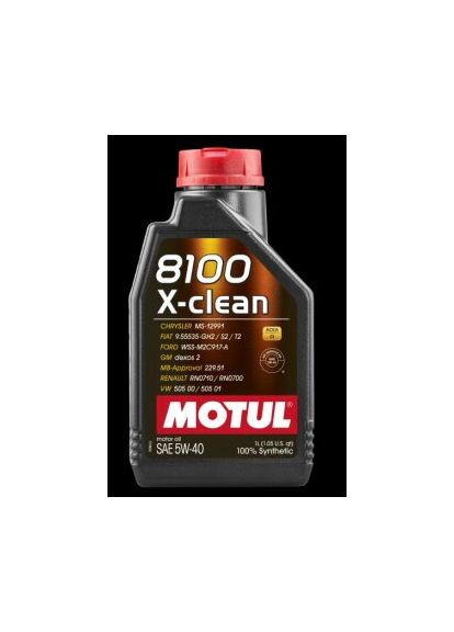 Масло моторное 8100 X-clean 5W-40 1л Motul (368532256)