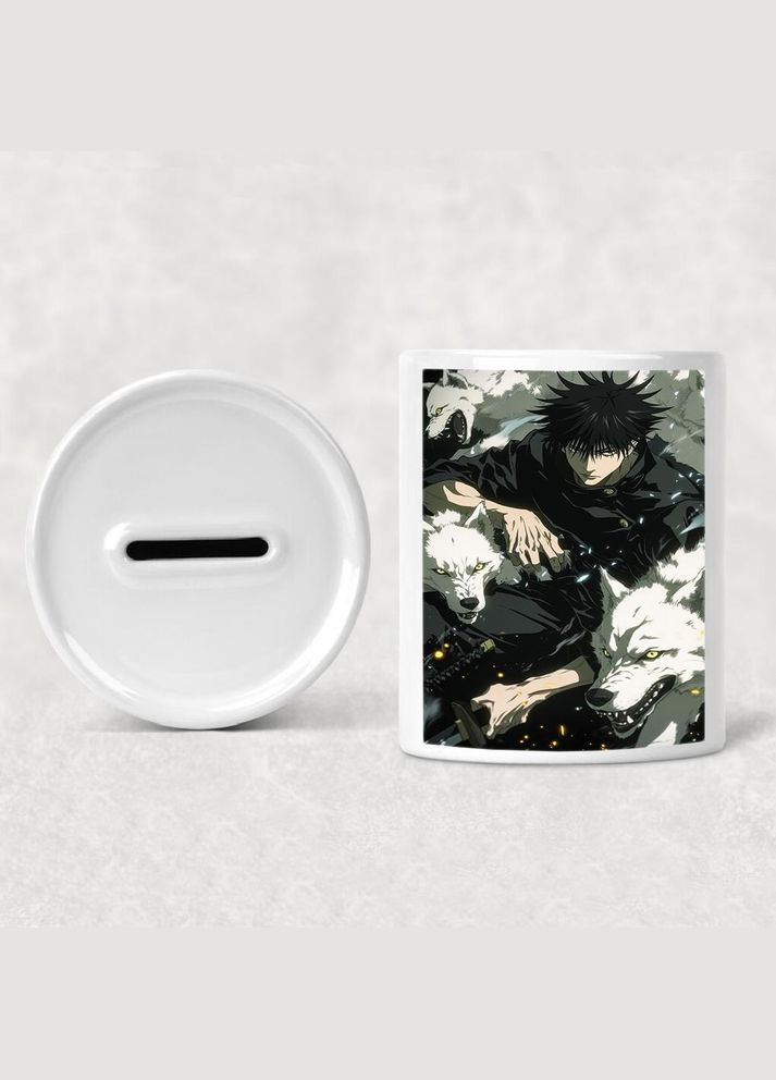 Скарбничка, копілка для грошей Аніме Магічна битва #0002 біла керамічна No Brand (315041612)