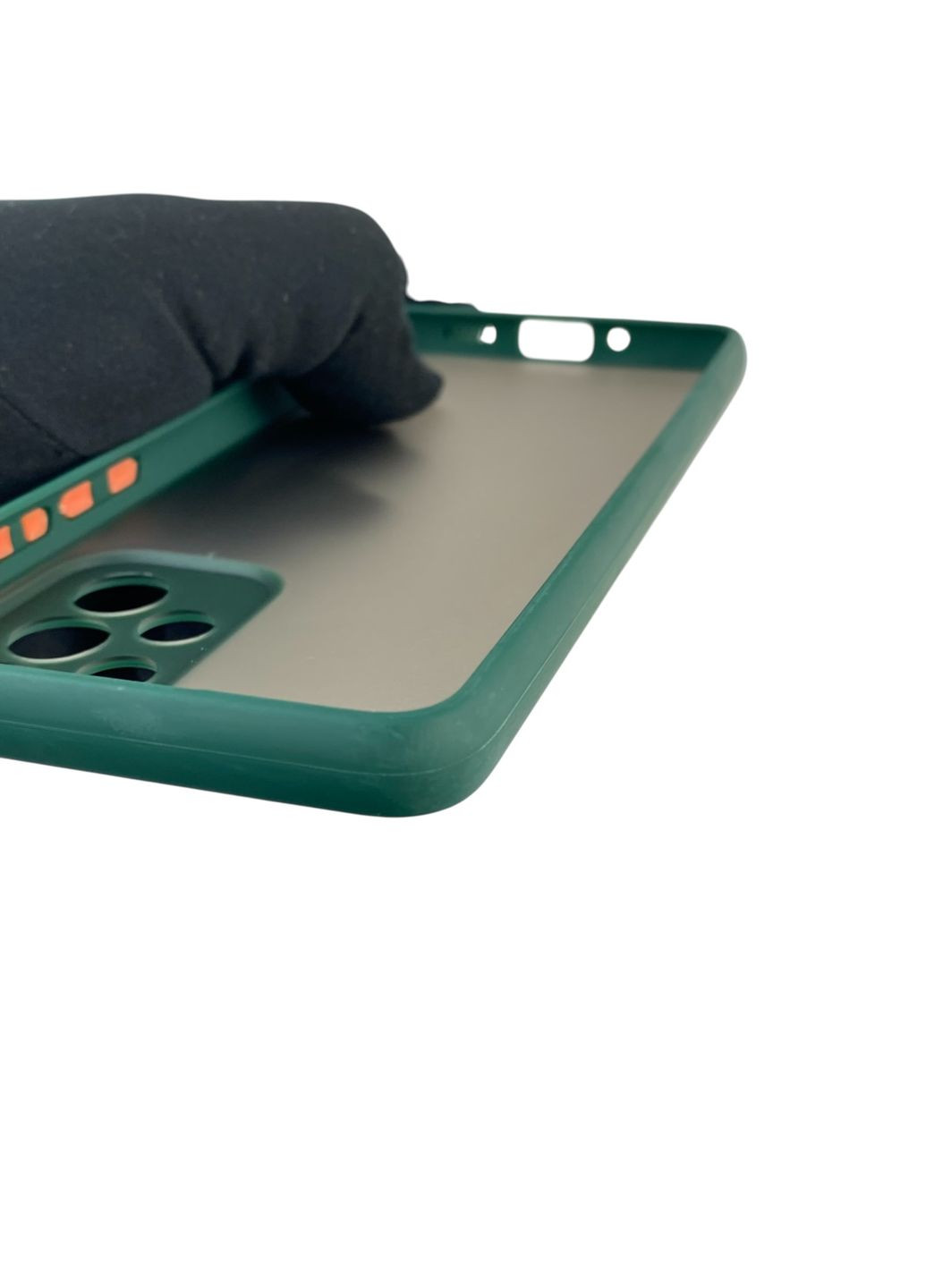 Чехол для телефона Galaxy A33 5G (SM-A336) с высокими бортами защитой камеры самсунг а33 темно-зеленый Samsung (366388198)