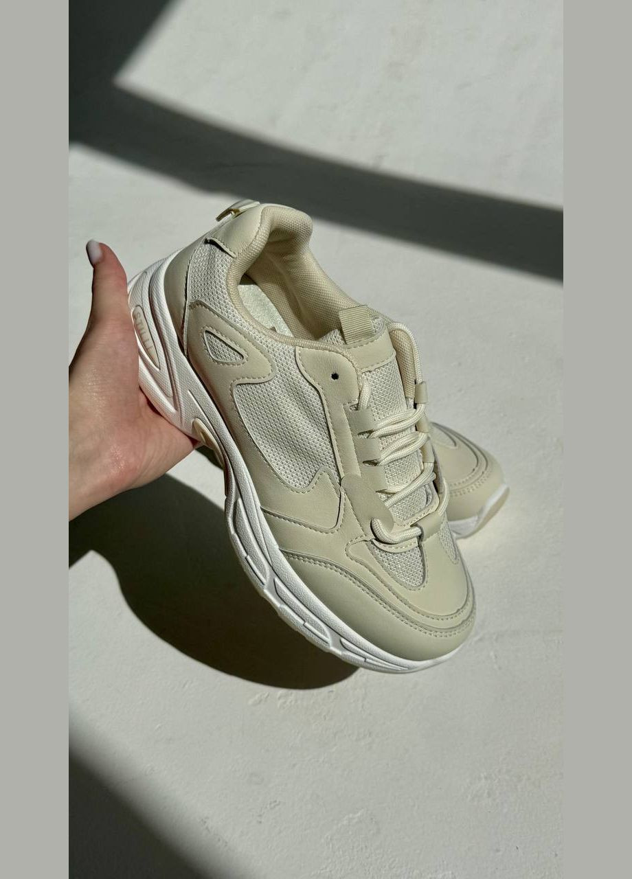 Бежевые кроссовки с массивной подошвой – прескура, стиль & комфорт No Brand бежевые (347242345)