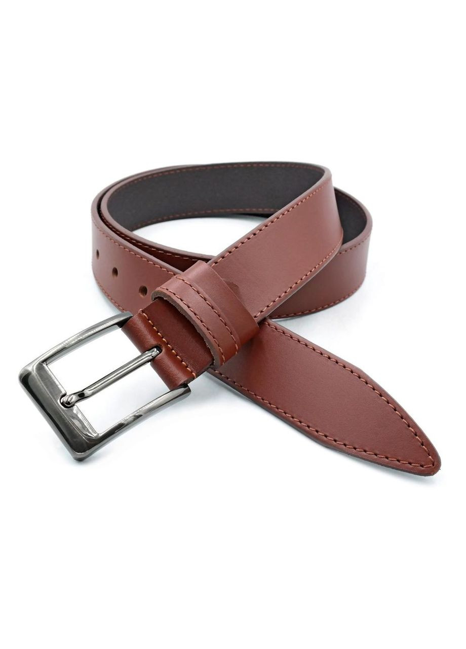 Чоловічий ремінь коричневий натуральна шкіра класичний ширина 3,3 см ProDobro (364668389)