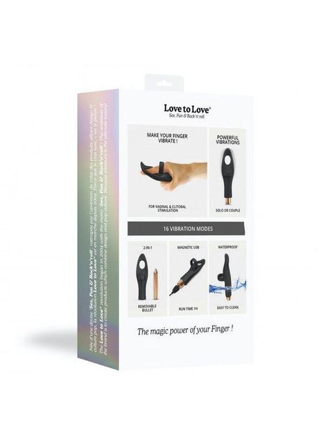 Вибратор на палец Tickle me, Черный Love To Love (371390847)