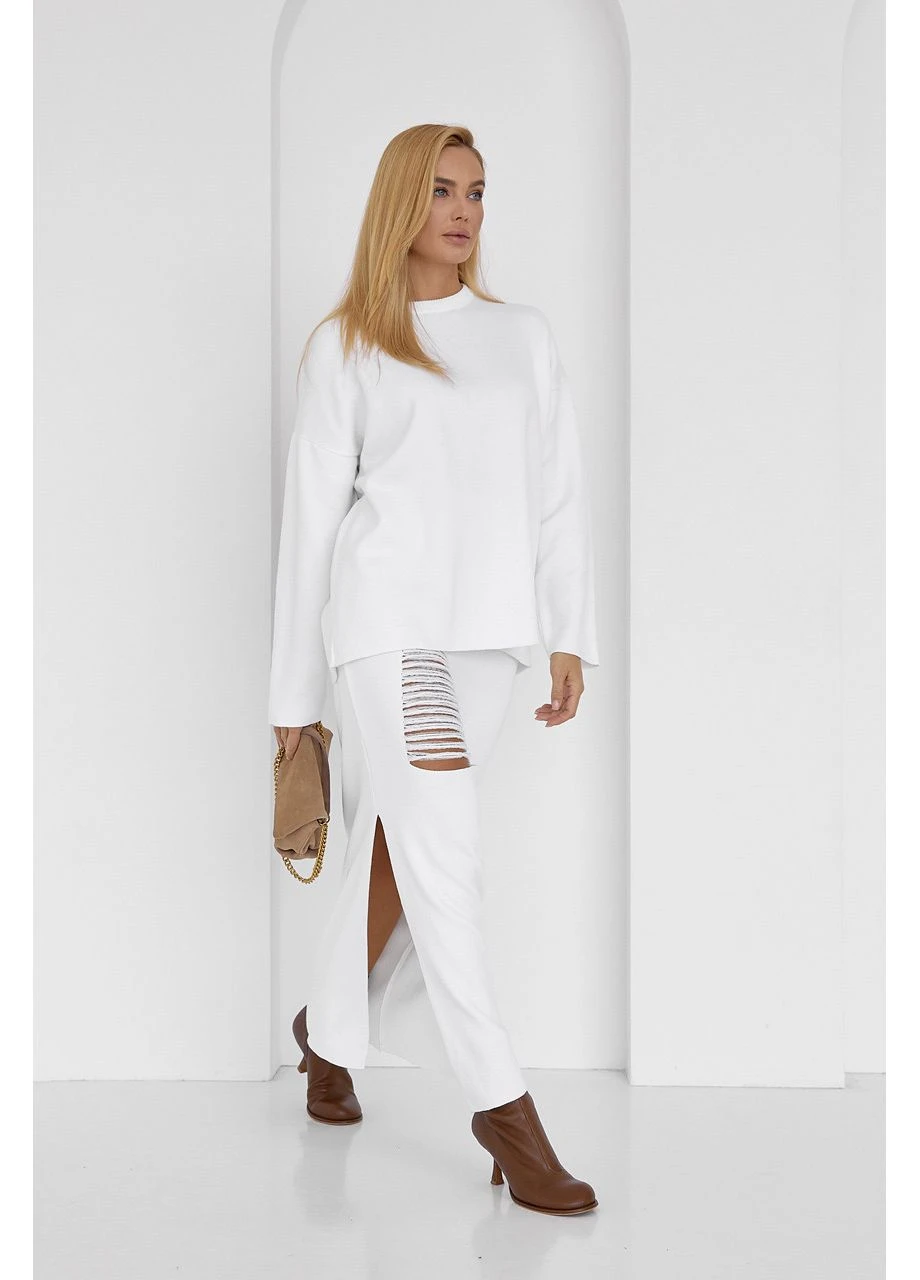 Женский юбочный костюм с оригинальным декором, ONE SIZE No Brand (399770421)