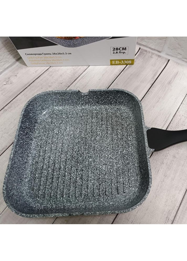 Сковорода гриль із гранітним антипригарним покриттям 28 см EB-3308 Edenberg (360654327)