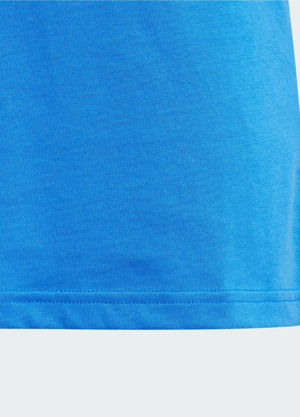 Синя демісезонна футболка italy kids adidas