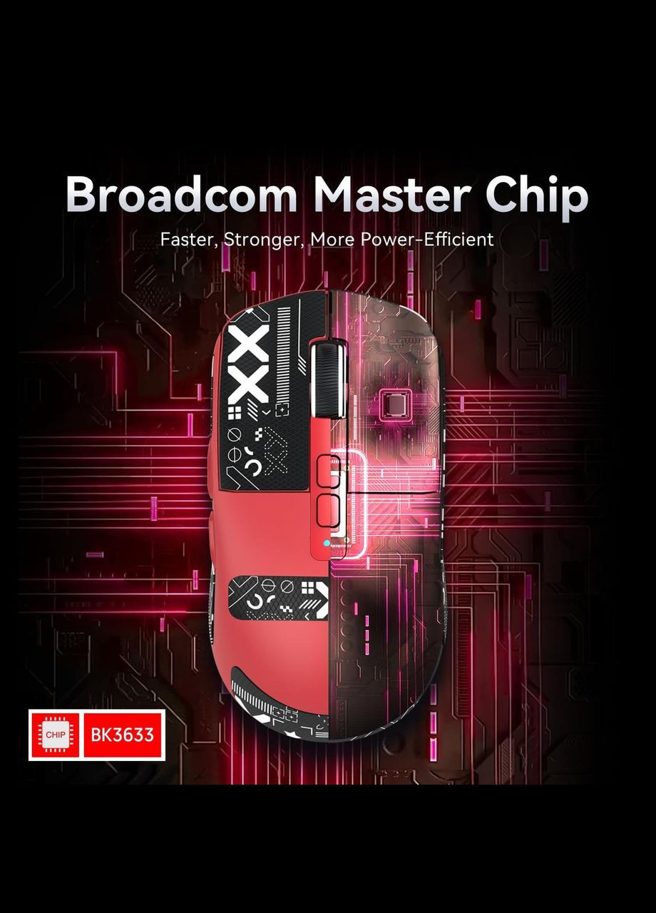 Беспроводная мышка X6 Red + Док-станция RGB | Сенсор PAW3395 | 65 часов акум ATTACK SHARK (345627072)