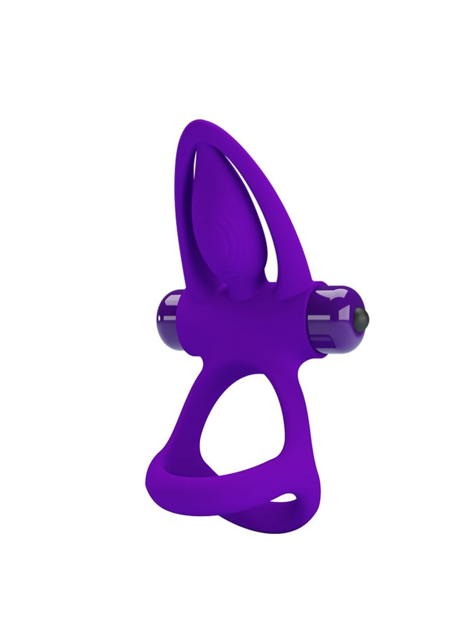 Віброкільце для члена з обхватом яєчок фіолетове Pretty Love "Vibration Cock Ring" LyBaile (301417023)