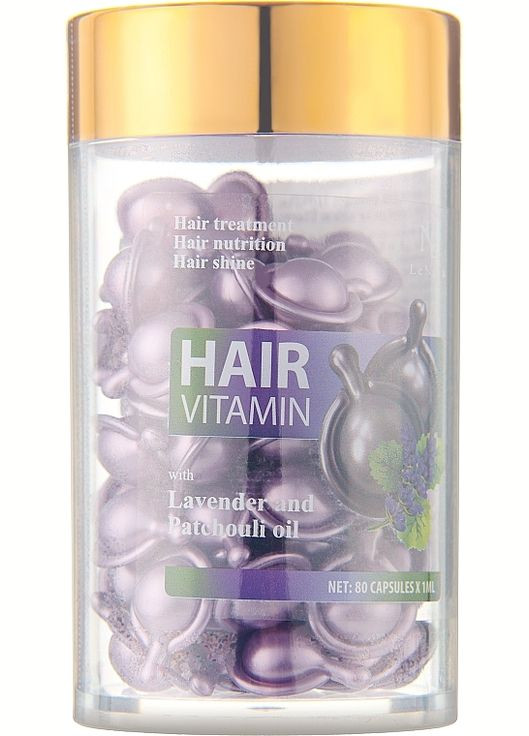 Вітаміни для волосся з олією Лаванди та олією Пачулі 80шт (1293687-738601) LeNika (368882529)