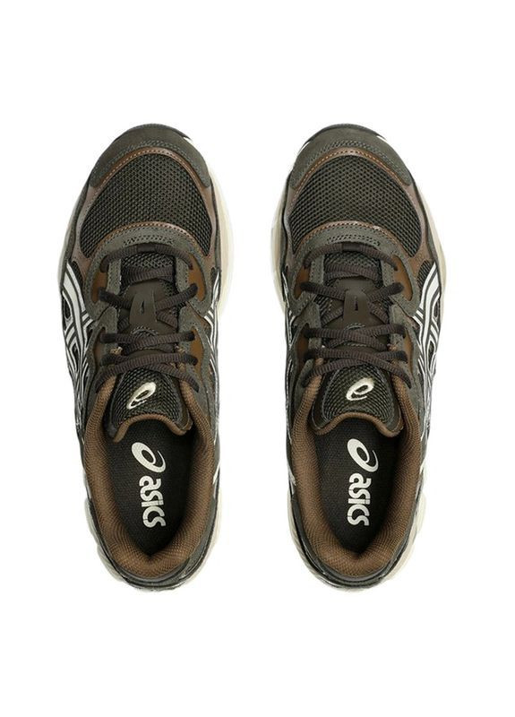 Коричневые демисезонные кроссовки мужские gel-nyc black coffee brown/olive Asics