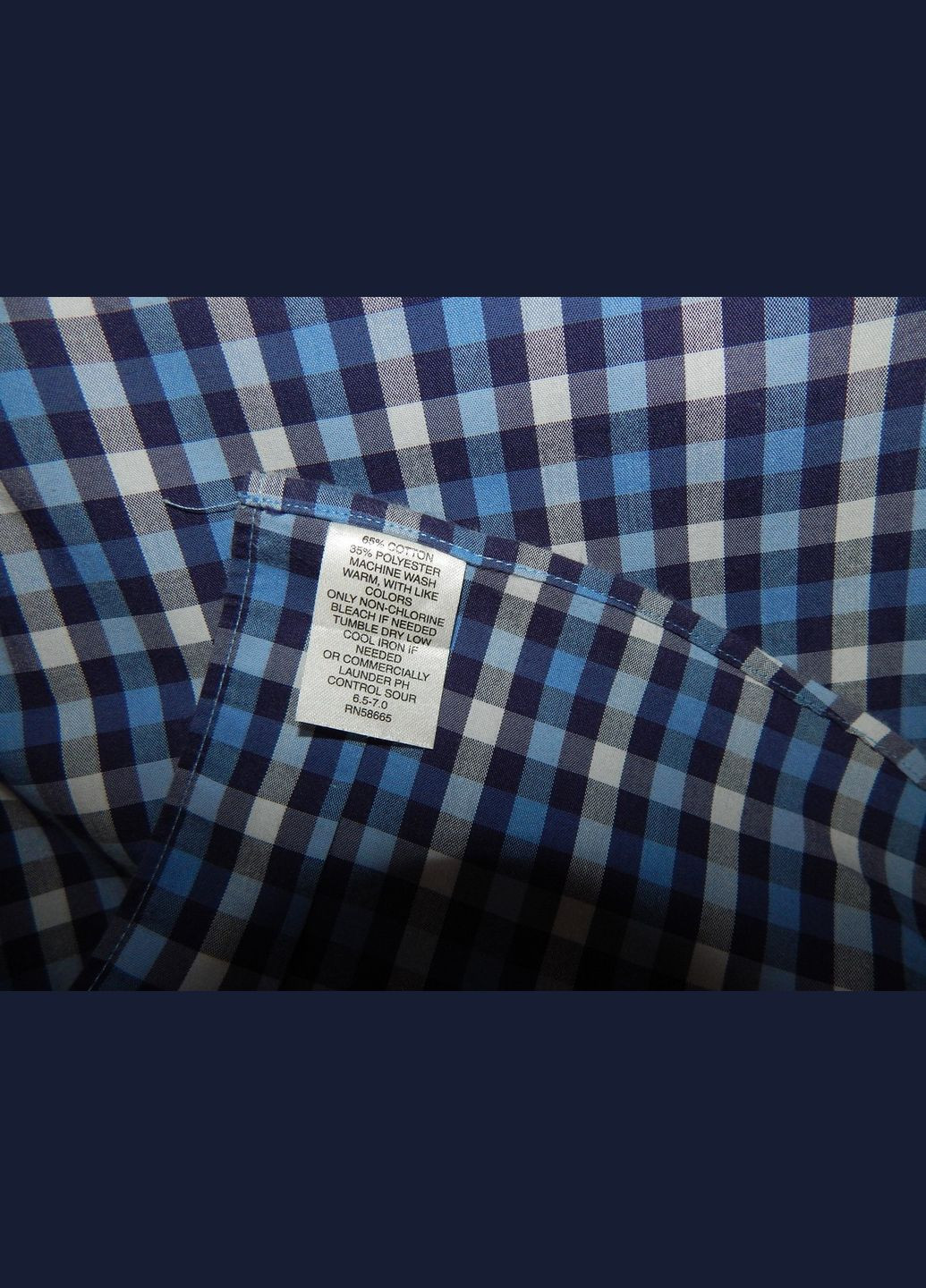 Синяя кэжуал рубашка в клетку No Brand