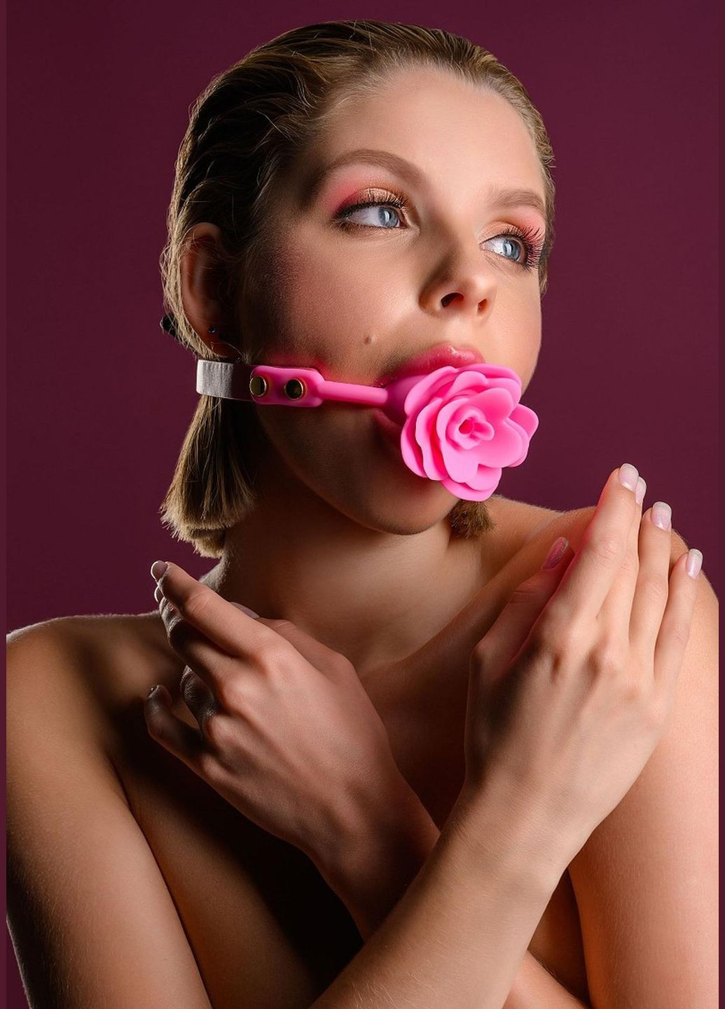 Кляп силиконовый Розочка Rose Ball Gag, розовый Taboom (298126792)