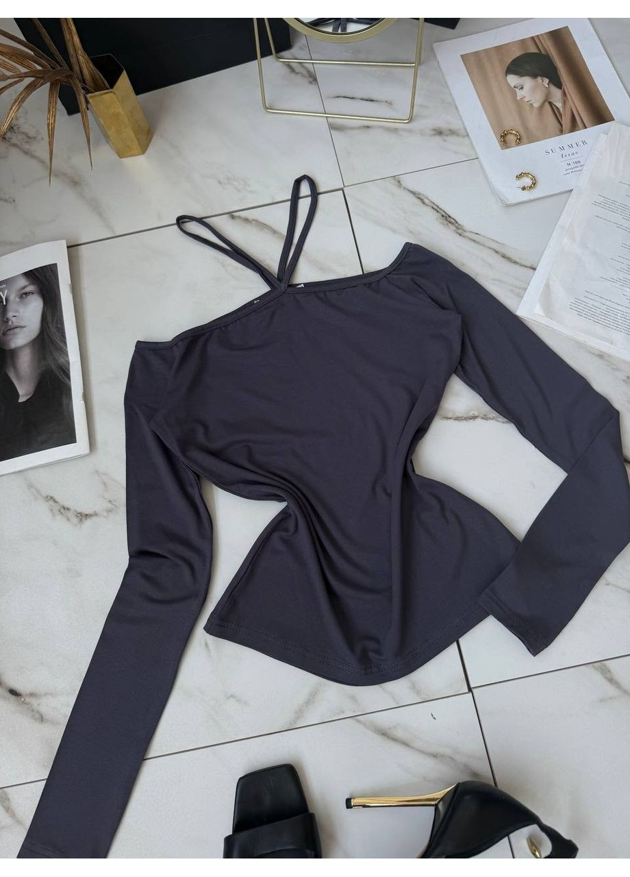 Жіночій лонгслів з відкритими плечима Україна (352009452)