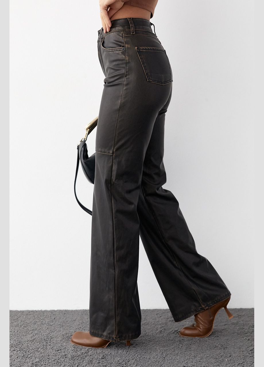 Женские кожаные штаны в винтажном стиле Liton (297373657)