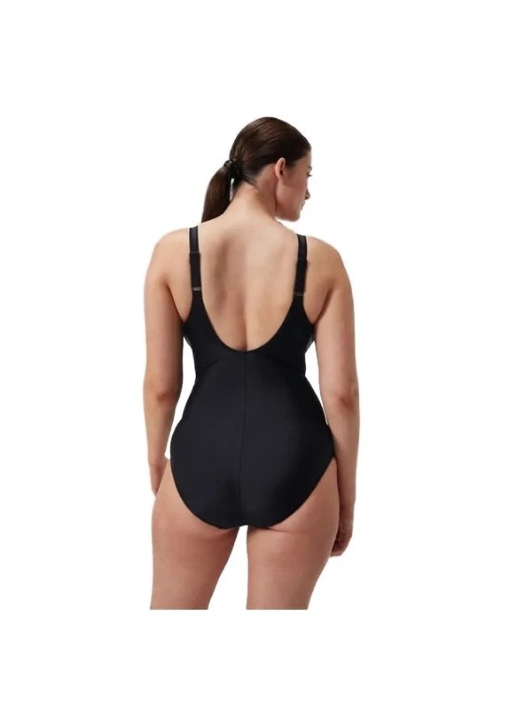 Комбинированный демисезонный купальник spdscu x frnt 1pc af black (8-0040280001) 44 Speedo