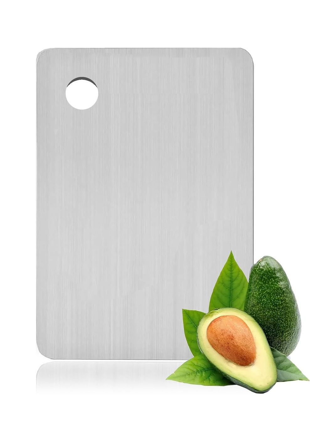 Универсальная кухонная доска для ежедневного использования нержавеющая сталь 25×15 см No Brand (348430971)