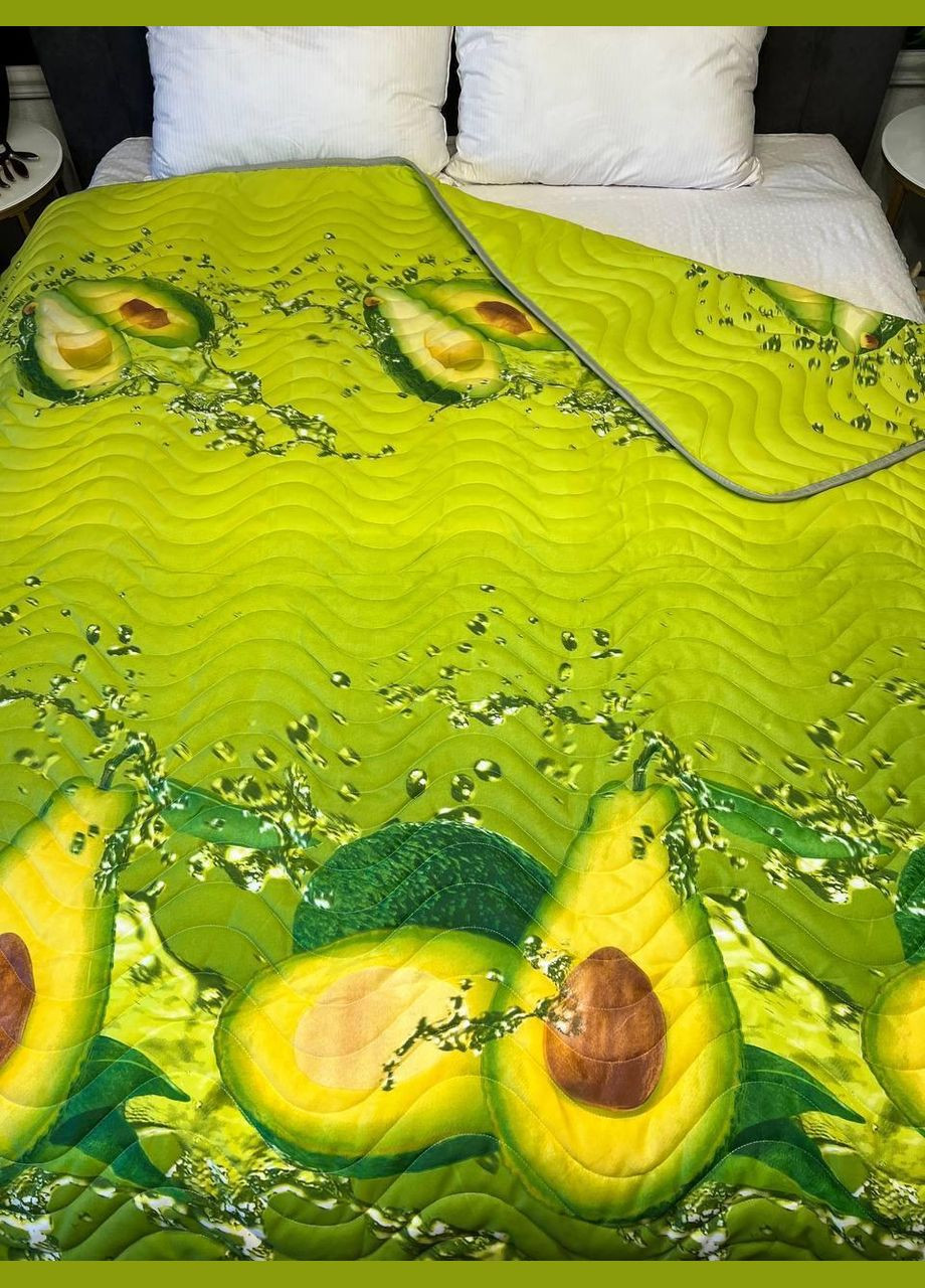 Ковдра з натуральним наповнювачем Полуторна мікрофібра 145х200 см зелена (П4К-lito-kovdra-001-54) No Brand (306633779)