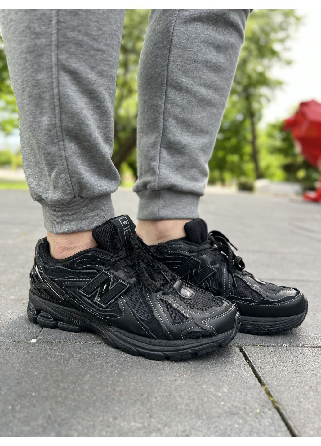 Черные демисезонные кроссовки мужские new balance 1906d protection pack black leather нью беланс 1906d No Brand