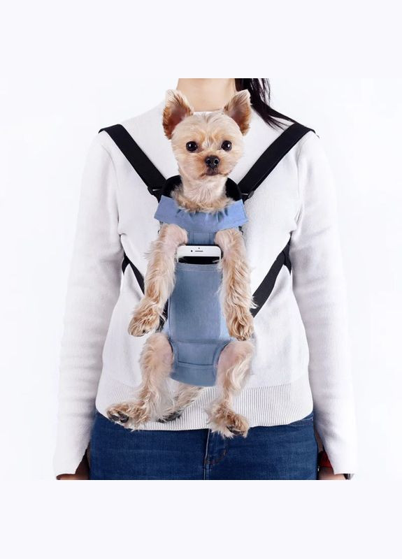 Рюкзак-кенгуру для животных SY210814 Light Jeans с карманом для котов и собак 14шт Lesko (356500308)