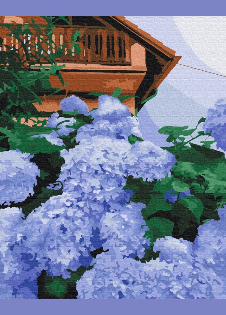 Картина за номерами "Гортензія біля дому" 40х50 см Brushme (364269818)