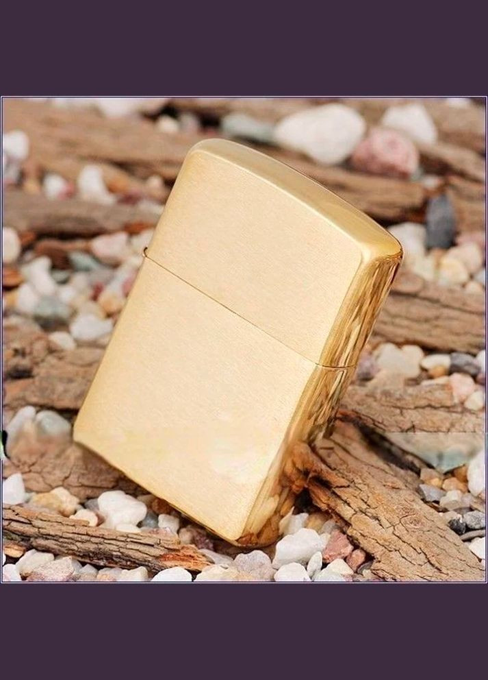 Комплект Зажигалка 168 CLASSIC armor brushed brass + Подарочная упаковка + Бензин + Кремни Zippo (322340188)