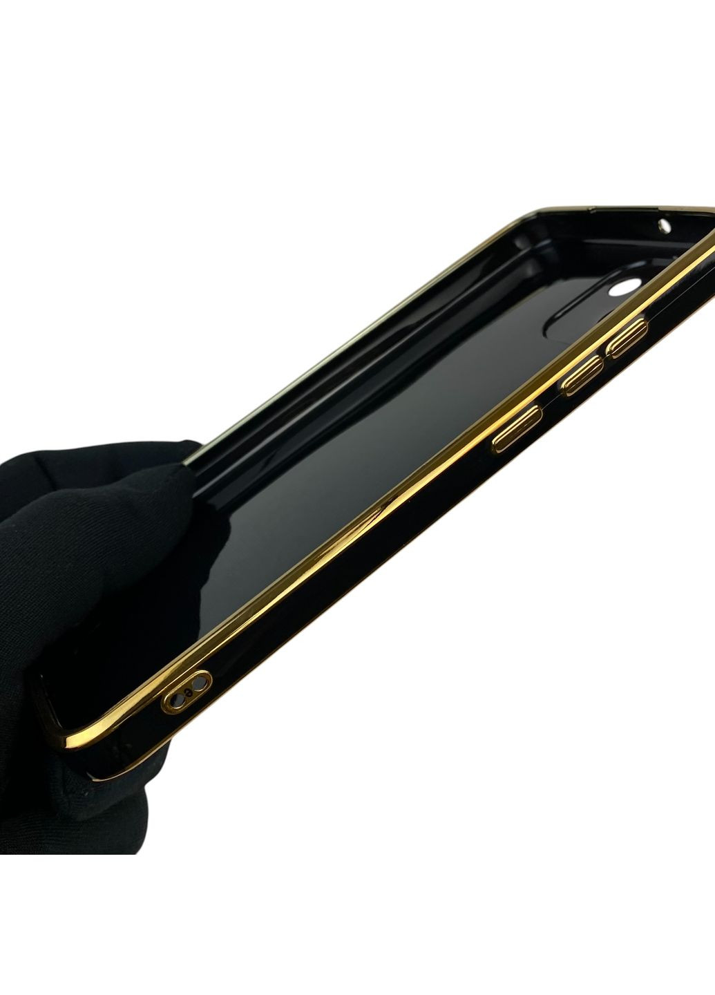 Чехол для Galaxy A03 SM-A035F с кольцом MagSafe с золотой окантовкой на самсунг а03 черный gs1 Samsung (366229087)