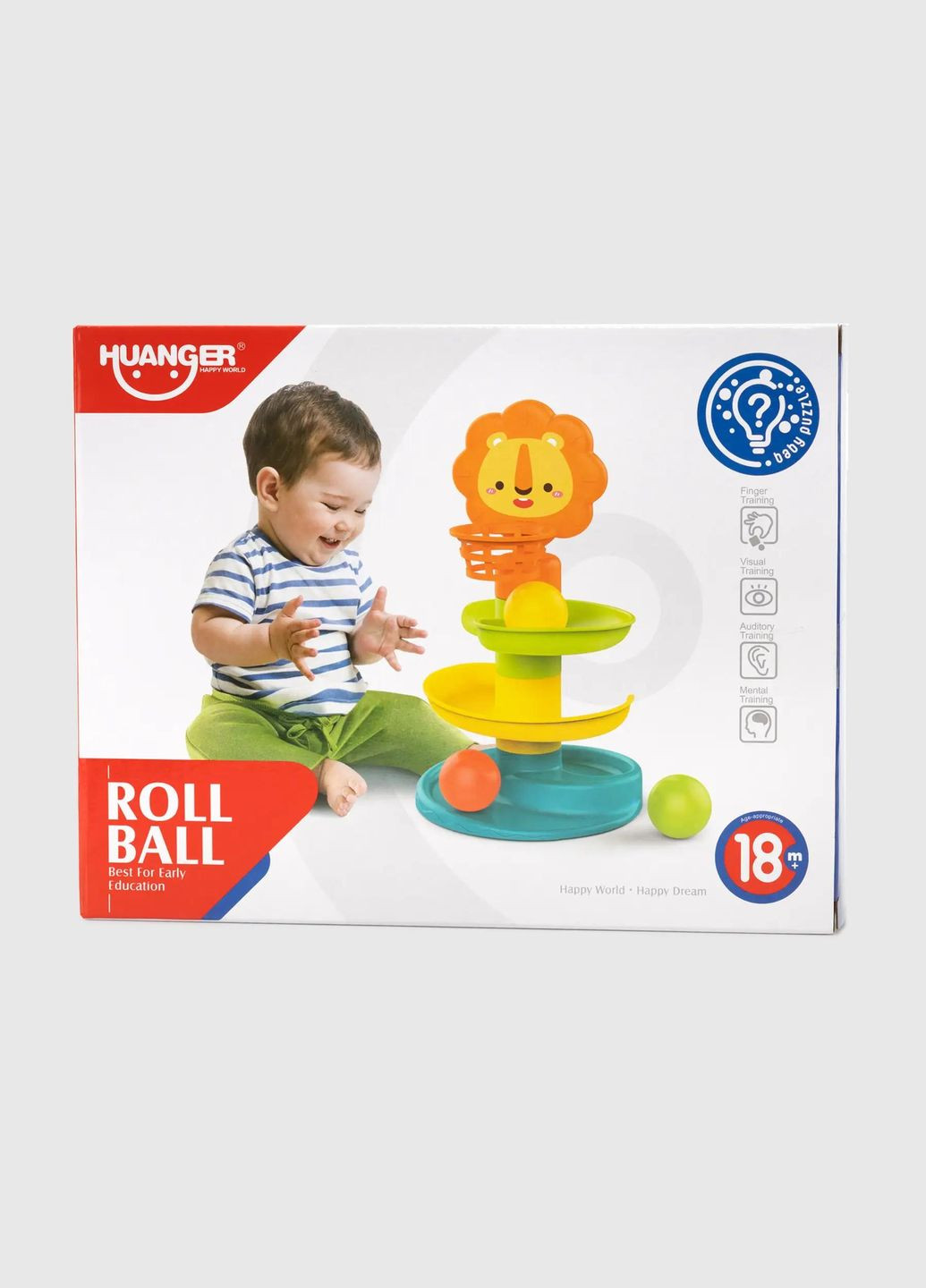 Розвиваюча іграшка Huanger "Веселі кульки" 5-поверховий спуск 7109 42 см Різнобарвний No Brand (346752859)