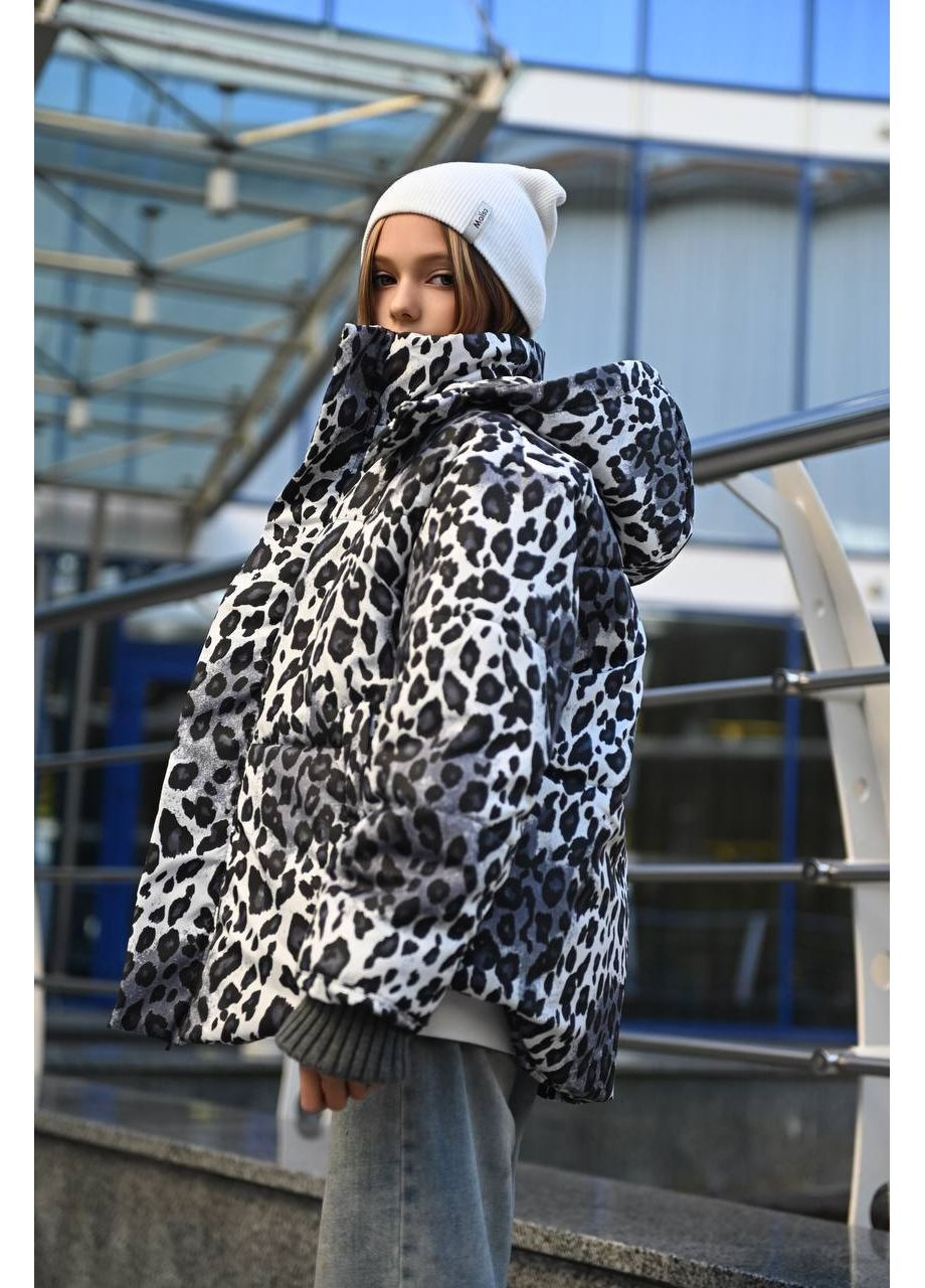 Белая зимняя трендовая подростковая куртка оверсайз — замер в описании DK/DL Мода без кордонів