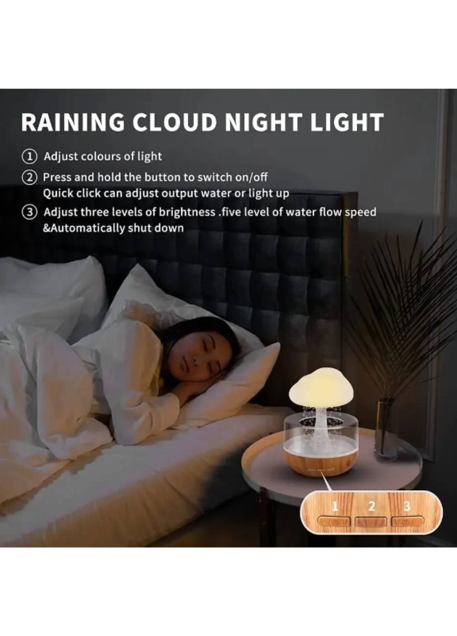 Зволожувач повітря-нічник гриб з ефектом дощу No Brand (280931031)