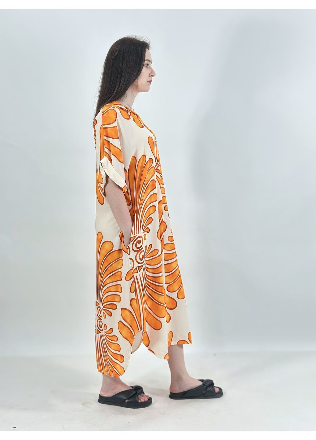 Помаранчева сукня літня, пляжна Hello