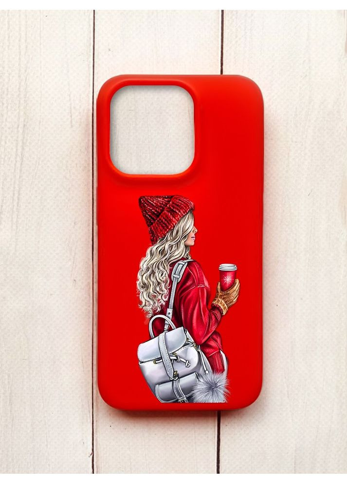 Матовый чехол на iPhone 15 Pro Девушка с рюкзаком (принт 9) Creative (355404282)