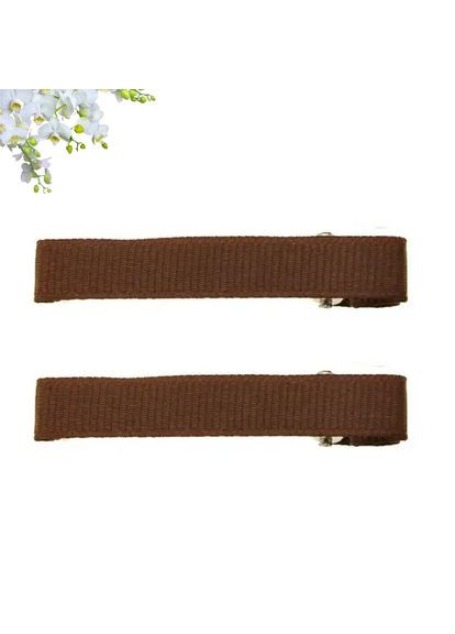 Набор 2 шт шпилька утка коричневая с репсовой лентой 5.7 см Fashion (368772105)