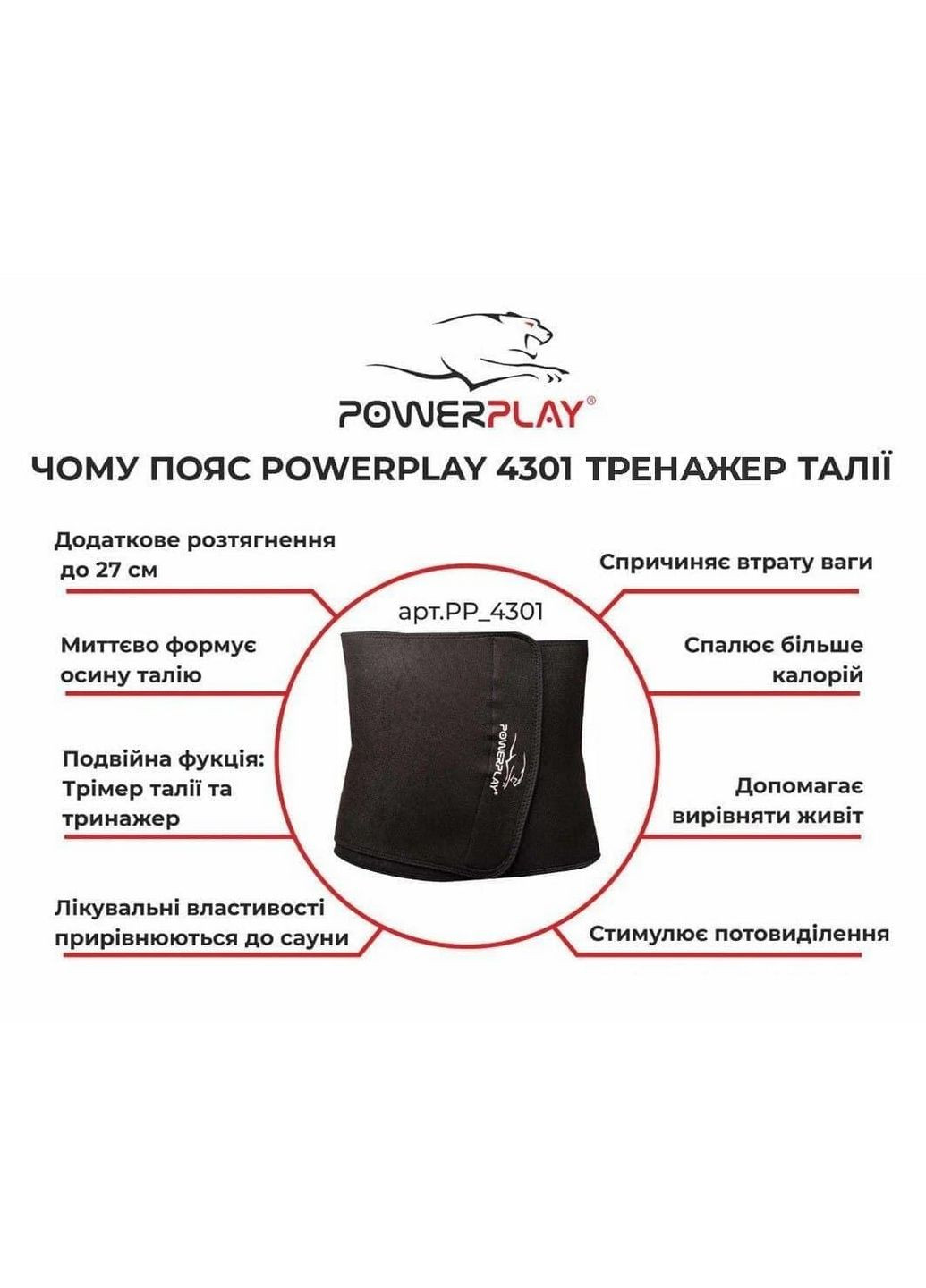 Пояс для похудения PowerPlay (282584982)