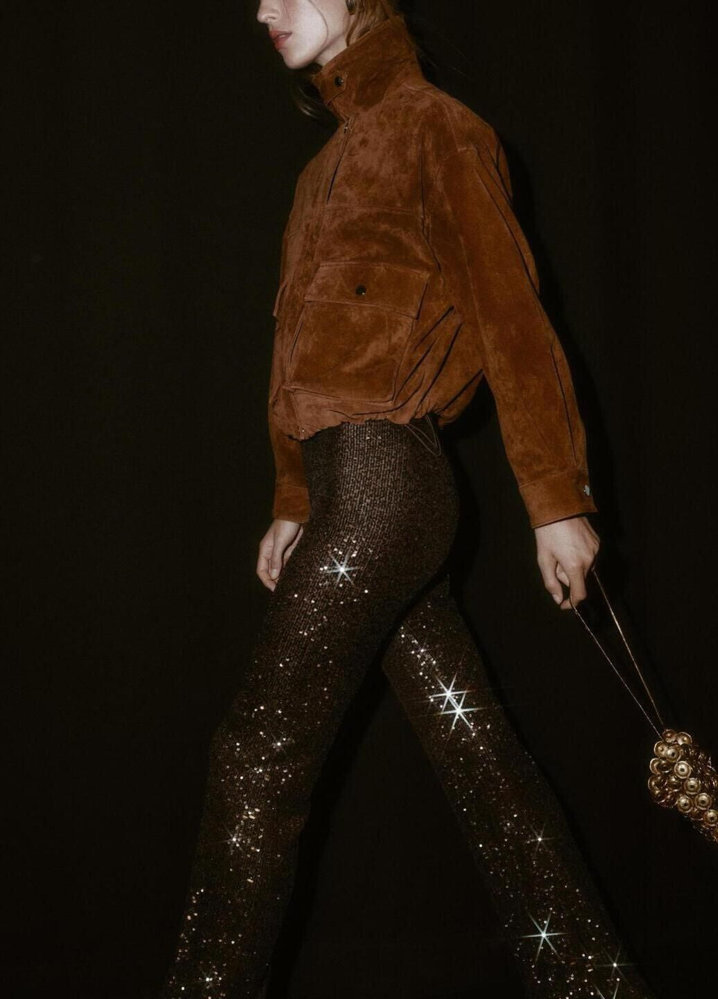 Коричнева демісезонна куртка Zara