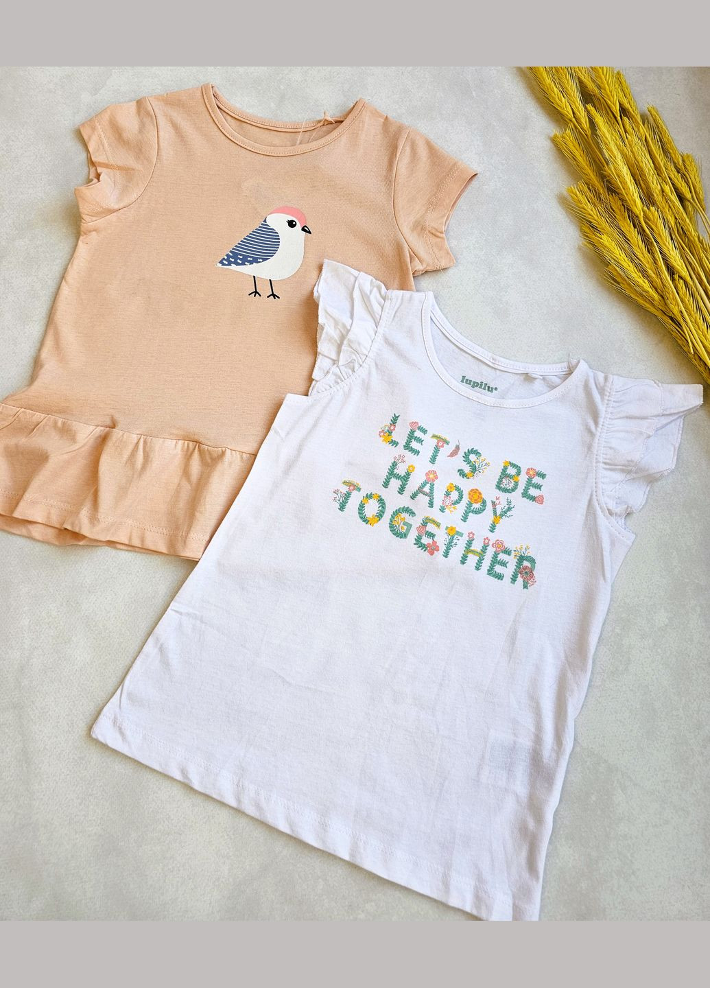 Белая летняя набор футболок Lupilu Футболка