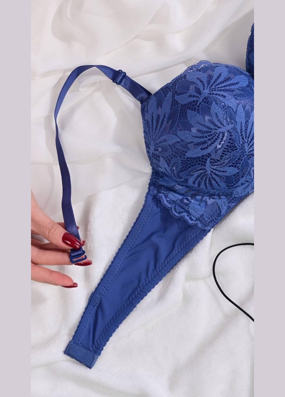 Синій бюстгальтер жіночий синього кольору No Brand поліамід, еластан