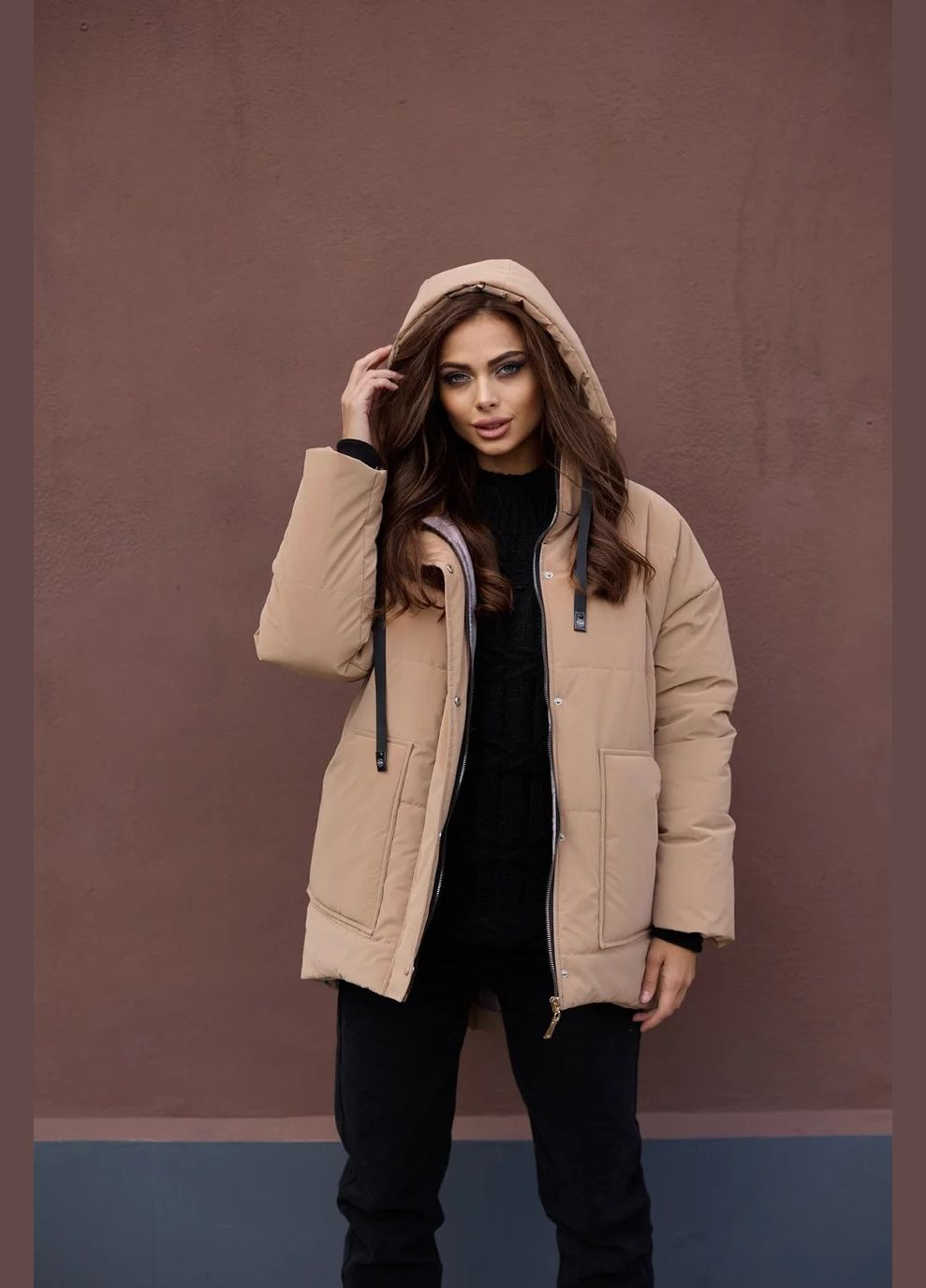 Кавова демісезонна зимова куртка Seventeen