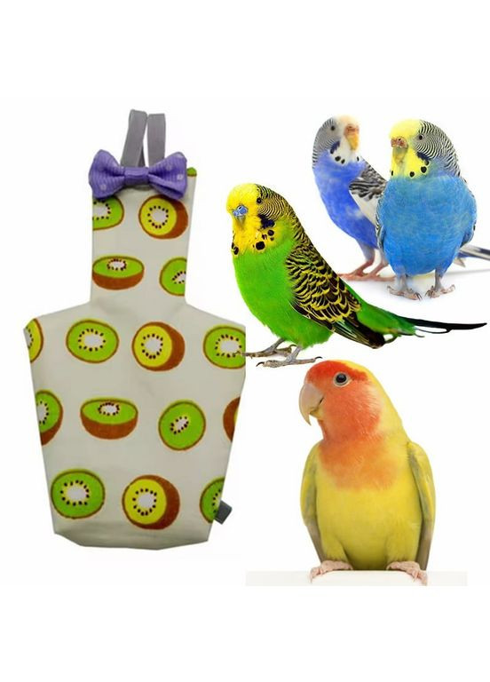 Памперс для попугая многоразовый, для волнистика, неразлучника и других, с узором киви. No Brand (370290241)