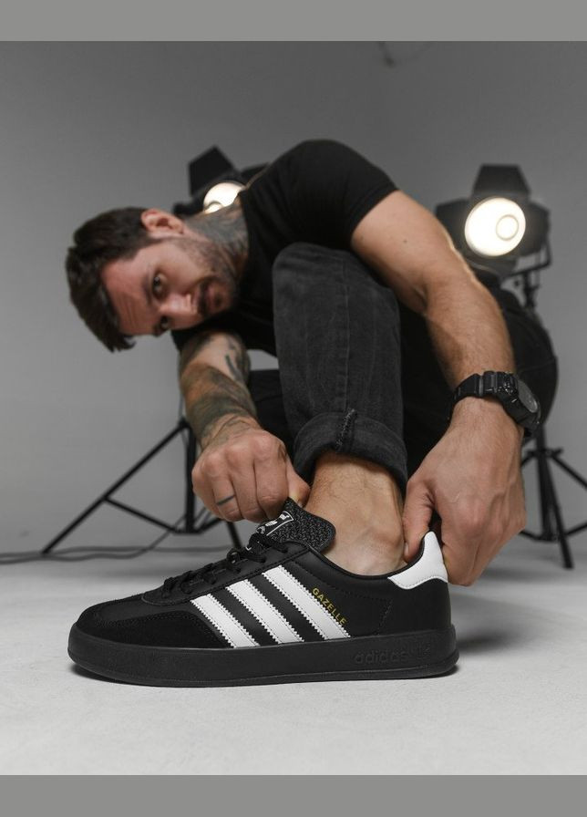 Черные демисезонные мужские демисезонные кроссовки adidas gazelle черные Freedom