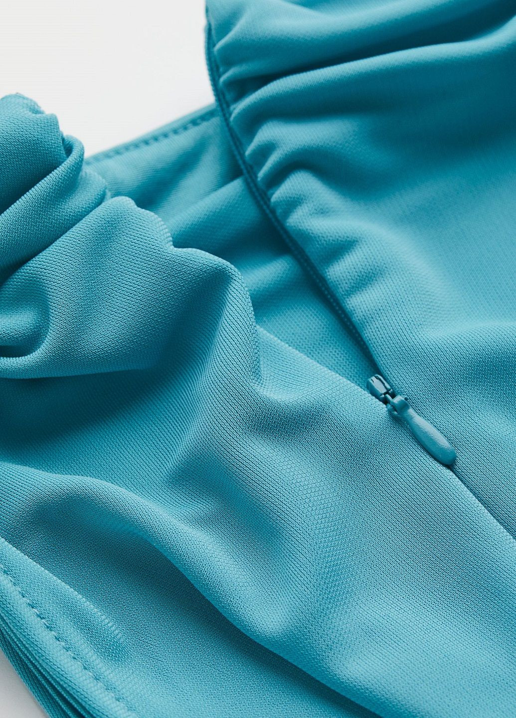 Бирюзовое кэжуал платье H&M однотонное