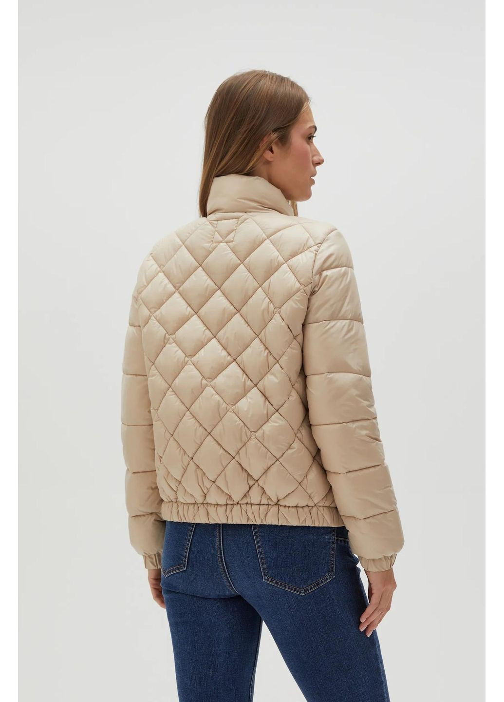 Бежевая демисезонная куртка Moodo