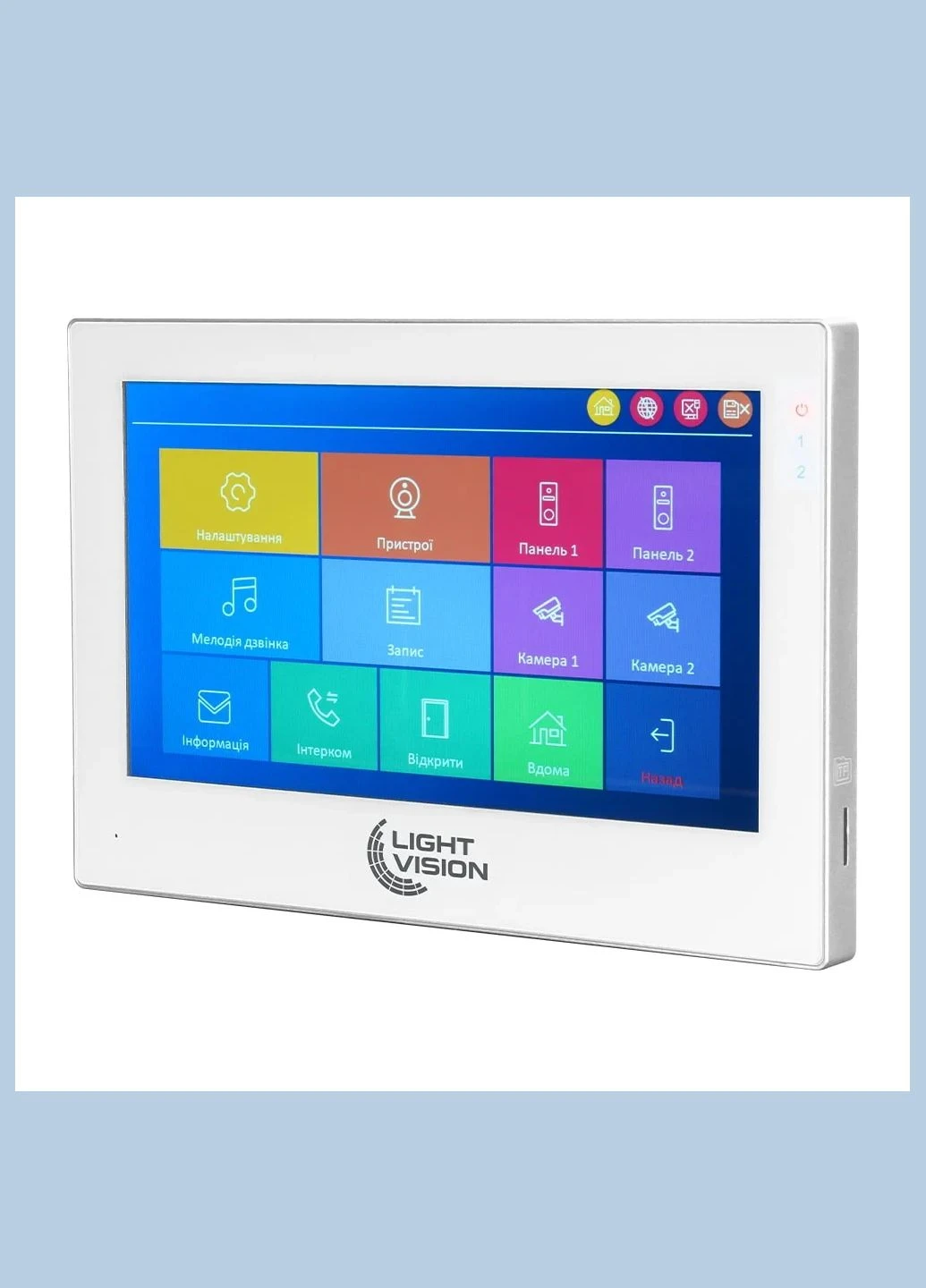 Відеодомофон 7" WiFi Tuya SINGAPORE FHD White (82-00230) Light Vision (325405426)