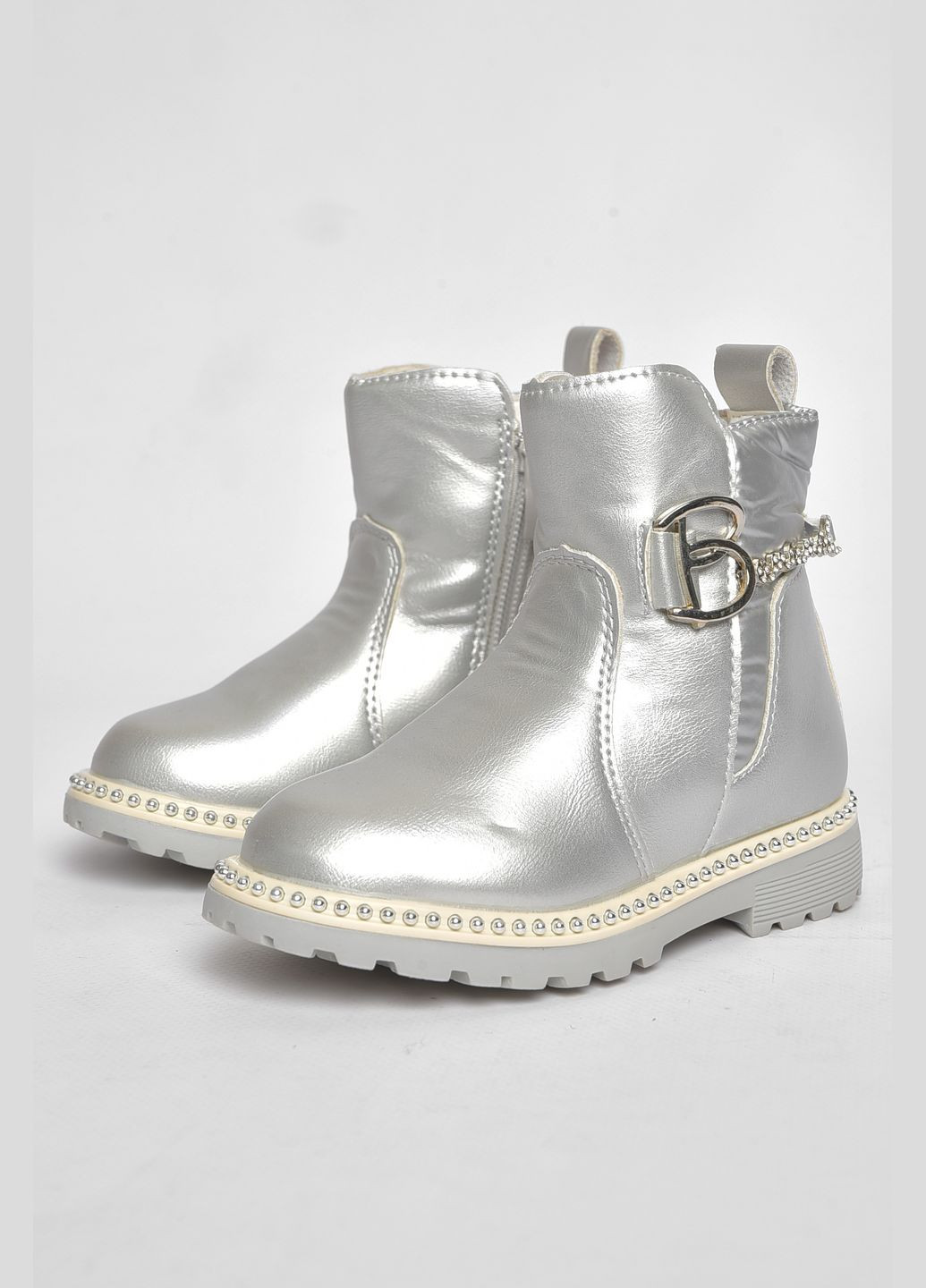 Черевики дитячі демісезон сірого кольору на флісі Let's Shop (302713174)