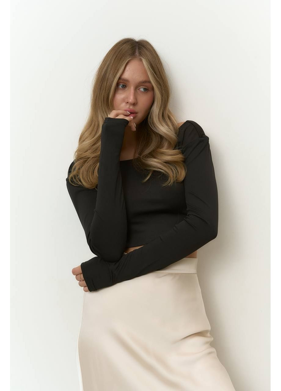 Жіночий двосторонній кроп-топ з вузлом на спині MonCher (362206322)