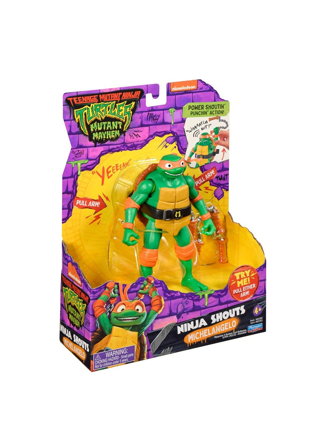 Ігрова фігурка серії «Черепашки-Ніндзя MOVIE III» – МІКЕЛАНДЖЕЛО (звук) TMNT (324110078)