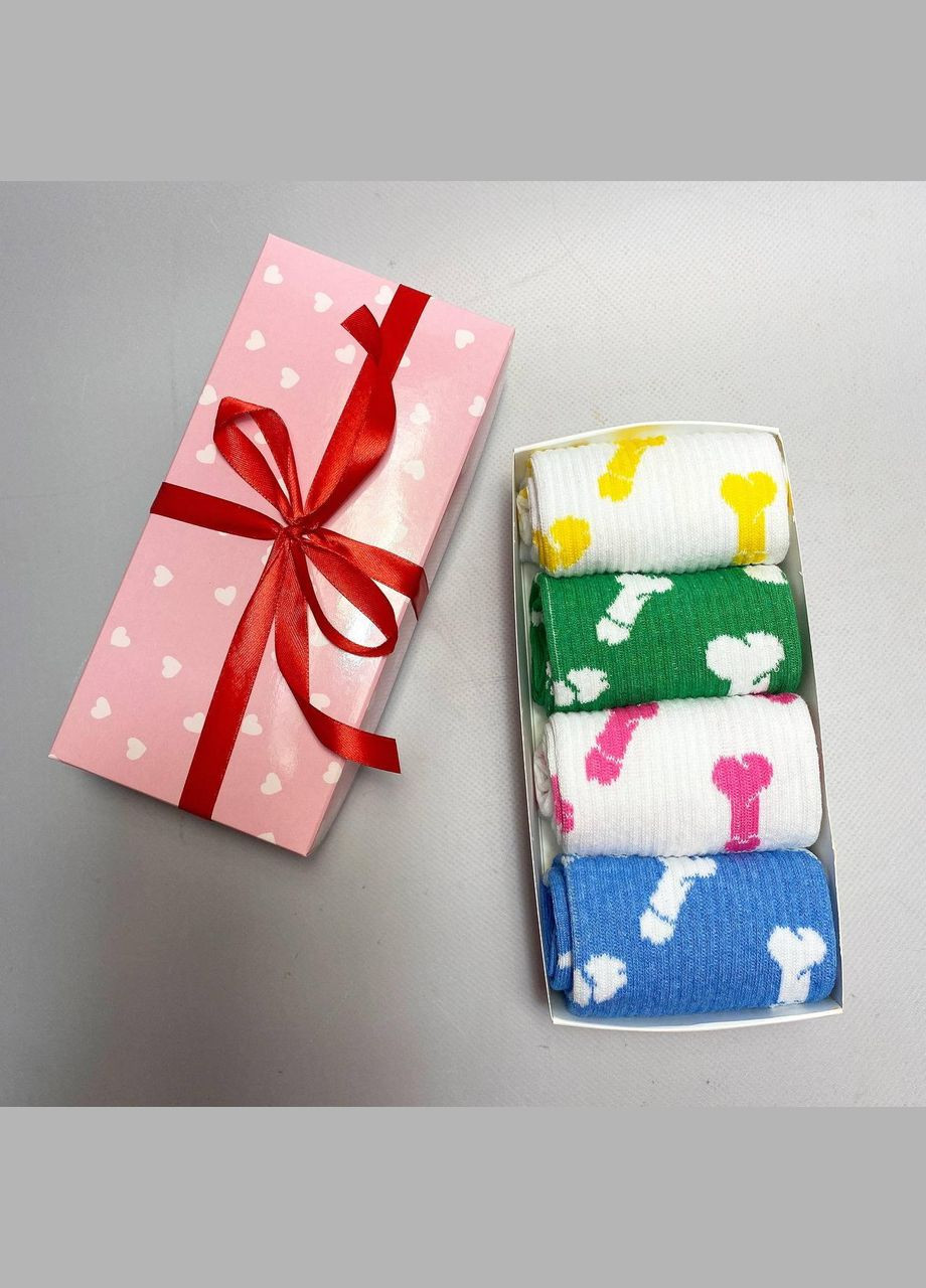 Комбинированные бокс мужских высоких носков 40-45 на 4 пары в подарочной коробке Vakko (306424114)