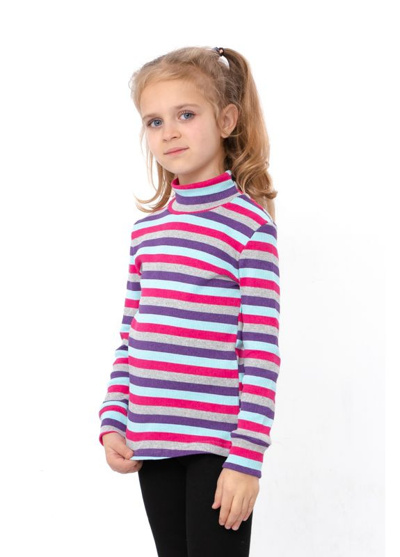 Утепленная водолазка для девочки в полоску (p-6815) Носи своє (366031710)