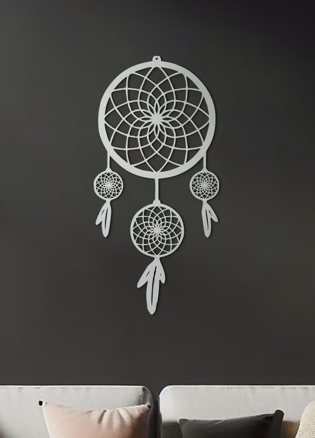 Настенный декор для дома, картина лофт "Оберег снов", декоративное панно 40х20 см Woodyard (292113071)