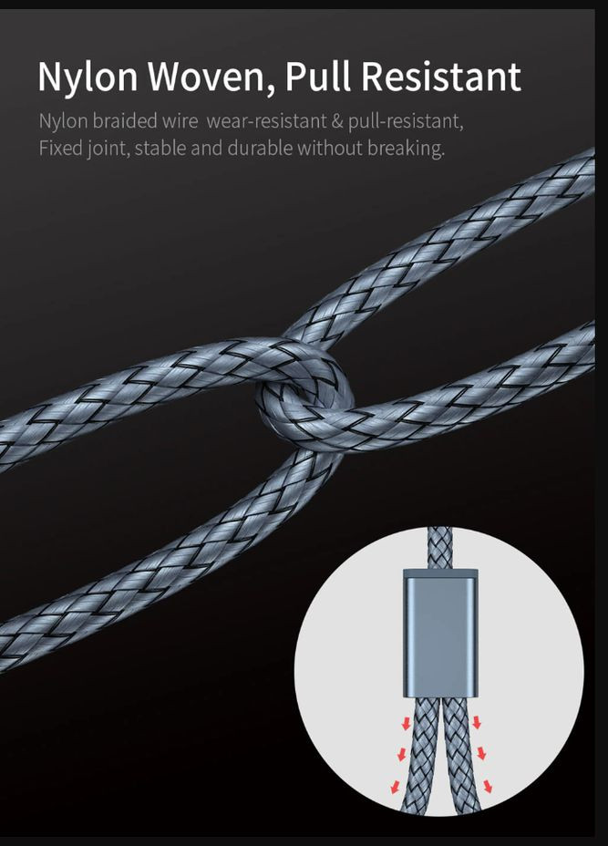 Кабель AUX 2RCA (папа-папа) jack 3.5 мм 1м Essager (300523899)