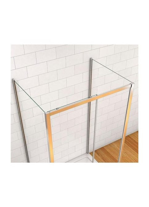 Душевая кабина пристенная A-517 100х90х195 раздвижная, профиль хром, стекло прозрачное Dusel (350315919)
